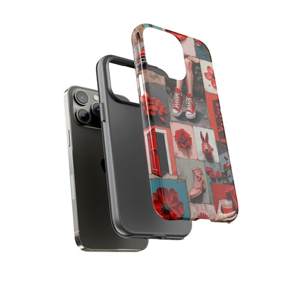 Red Sneakers & Roses Collage Phone Case