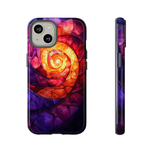 Retro Spiral Psychedelic Phone Case for iPhone, Samsung & Pixel