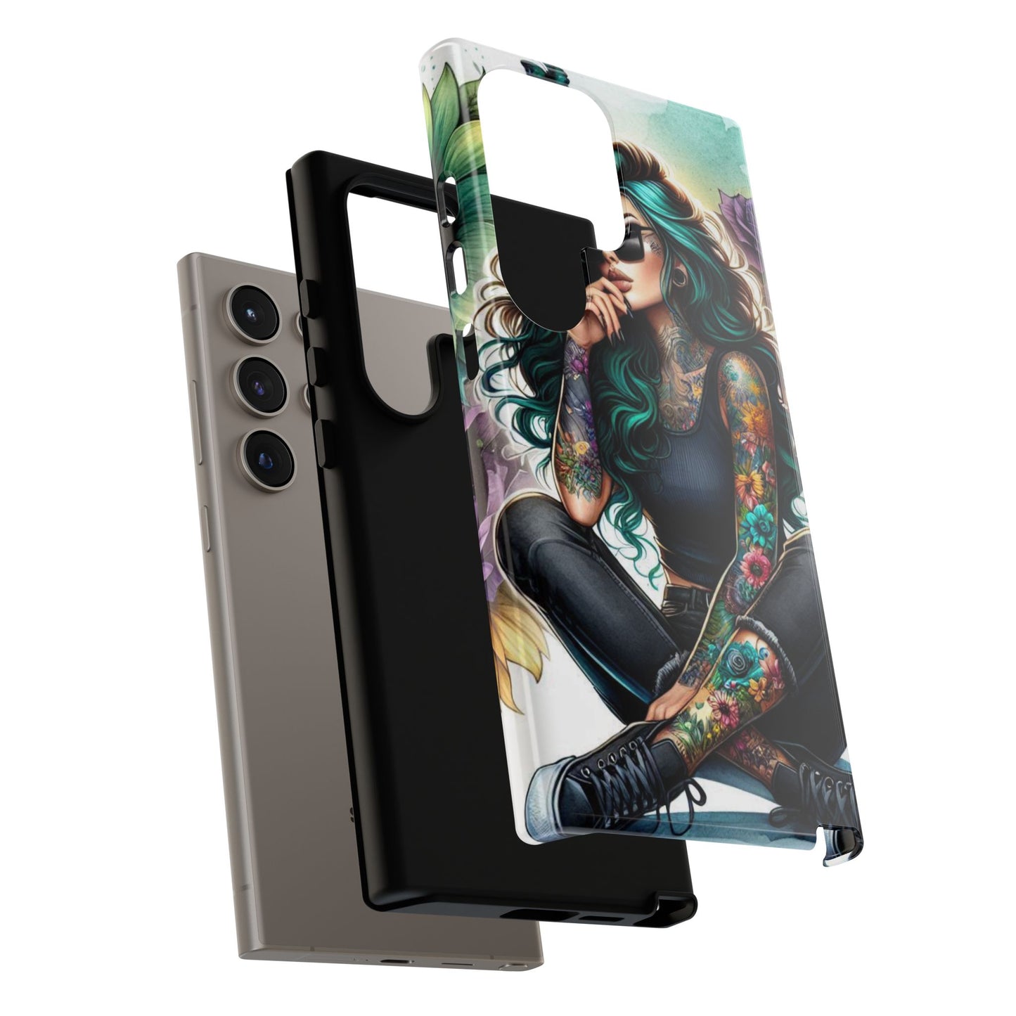 Urban Wildflower – Edgy Tattooed Beauty Mobile Cover