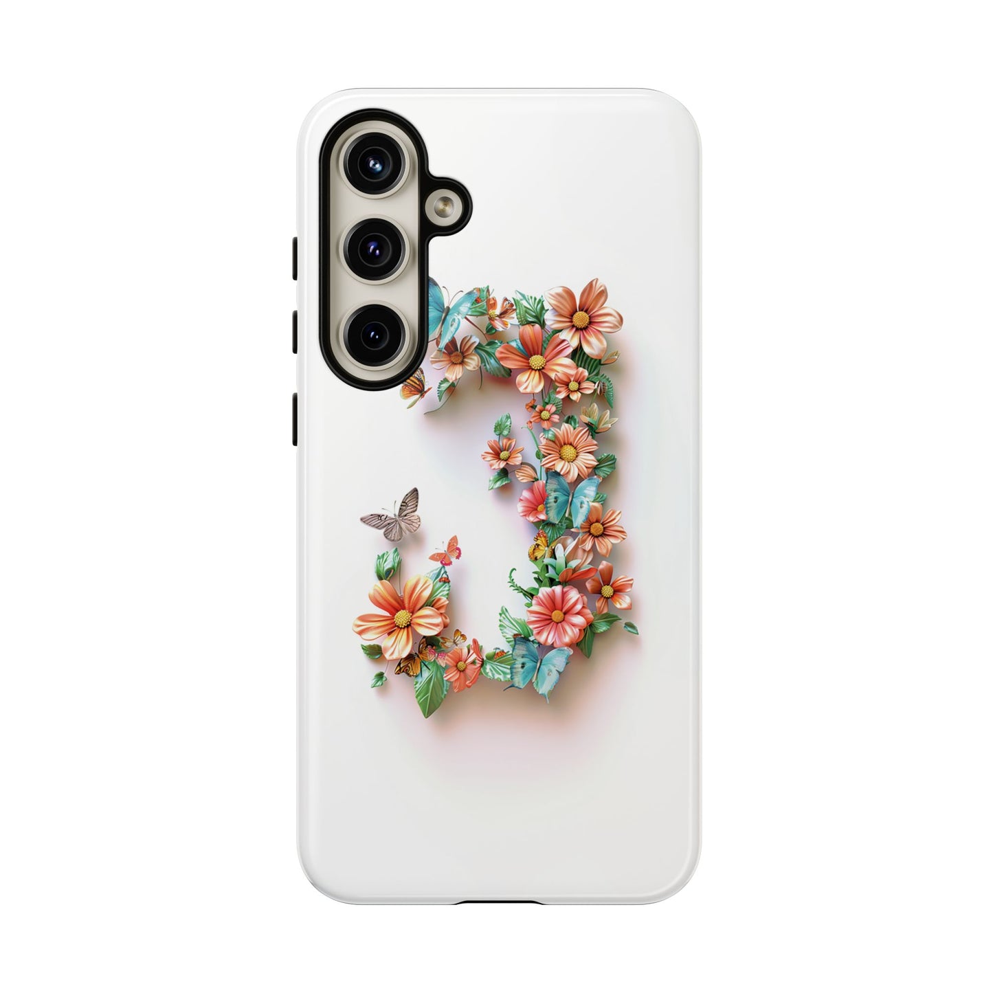 Floral Letter J Phone Case – Personalized Aesthetic Cover for iPhone, Samsung & Google Pixel