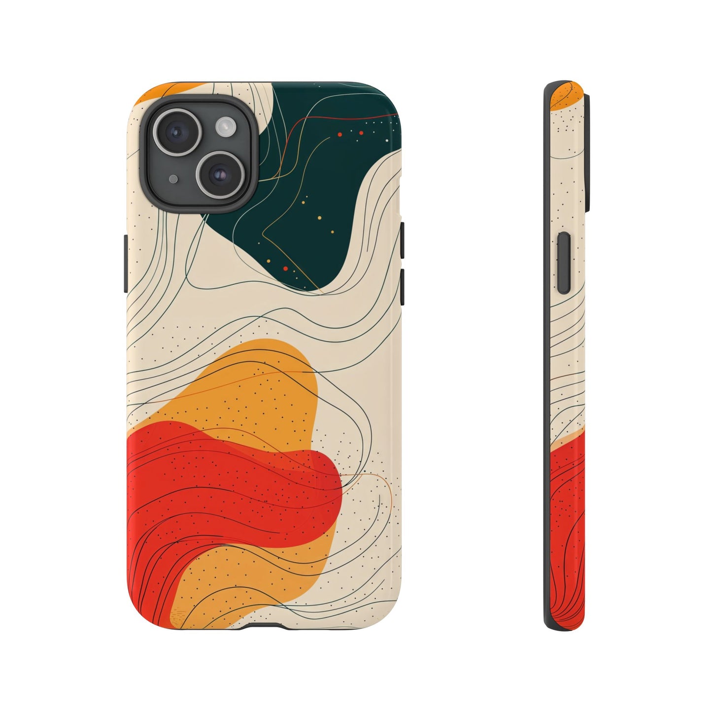 Wavy Vibes Abstract Phone Case – Bold Retro Design for iPhone, Samsung & Pixel