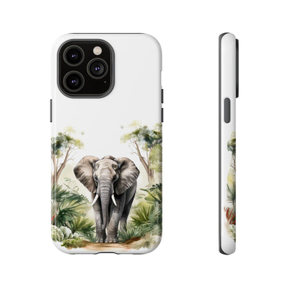 Serene Jungle Elephant Mobile Cover – Watercolor Wildlife Design