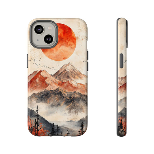 Boho Mountain Sunrise Phone Case for iPhone, Pixel & Samsung