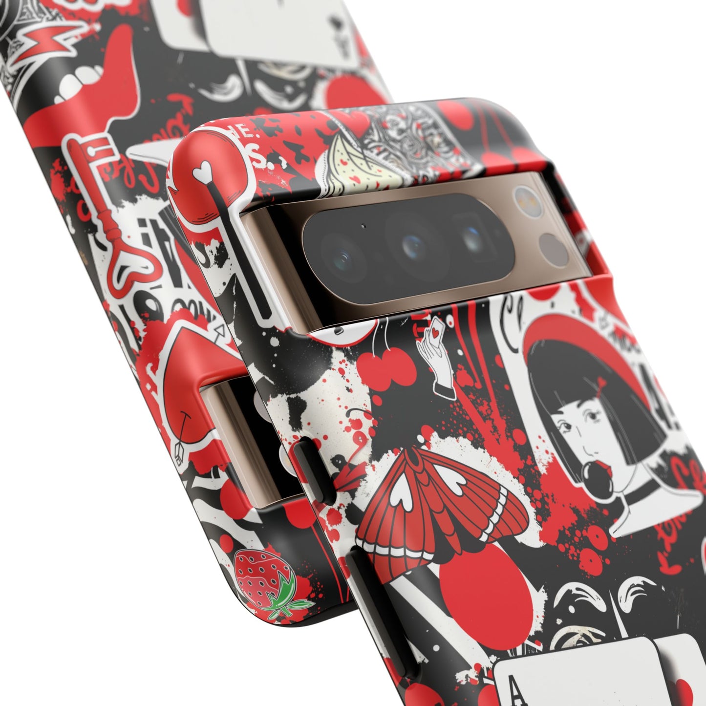 Bold Red & Black Ace Card Phone Case