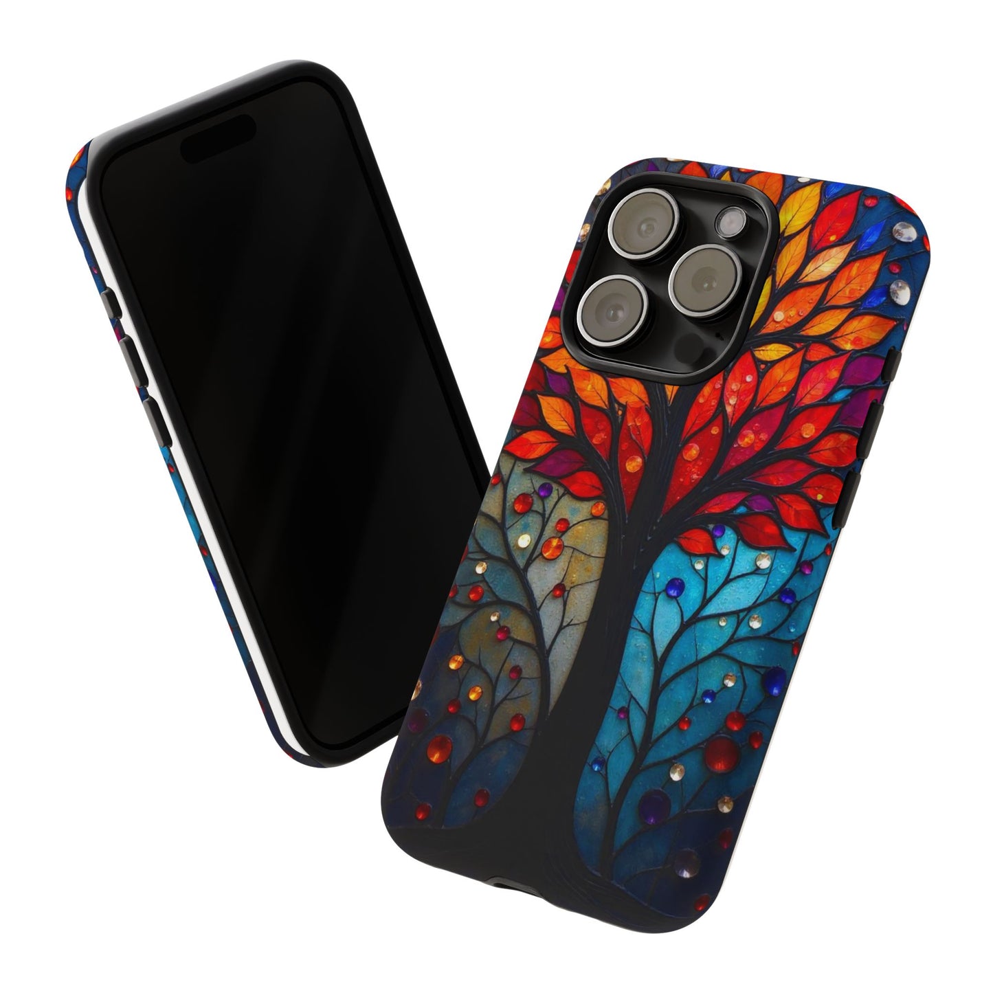 Stained Glass Tree: Vibrant Elegance for Your Case