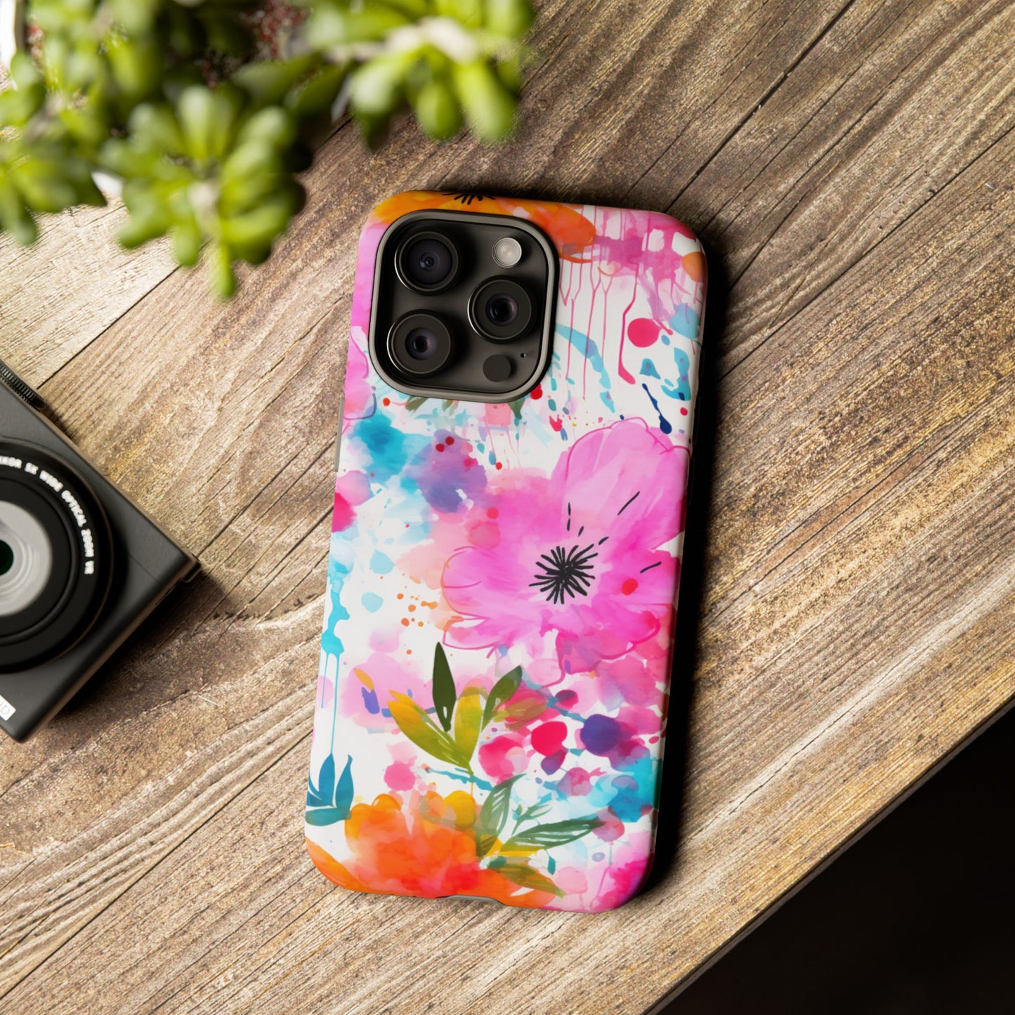 Vibrant Watercolor Floral Phone Case – Artistic & Colorful Design