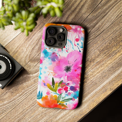 Vibrant Watercolor Floral Phone Case – Artistic & Colorful Design