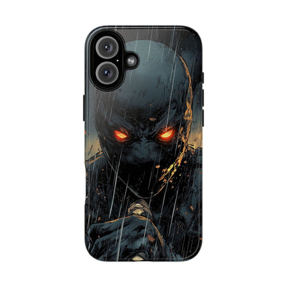 Shadowblade Vengeance | Dark Comic Assassin in the Rain Phone Case for iPhone, Samsung & Pixel