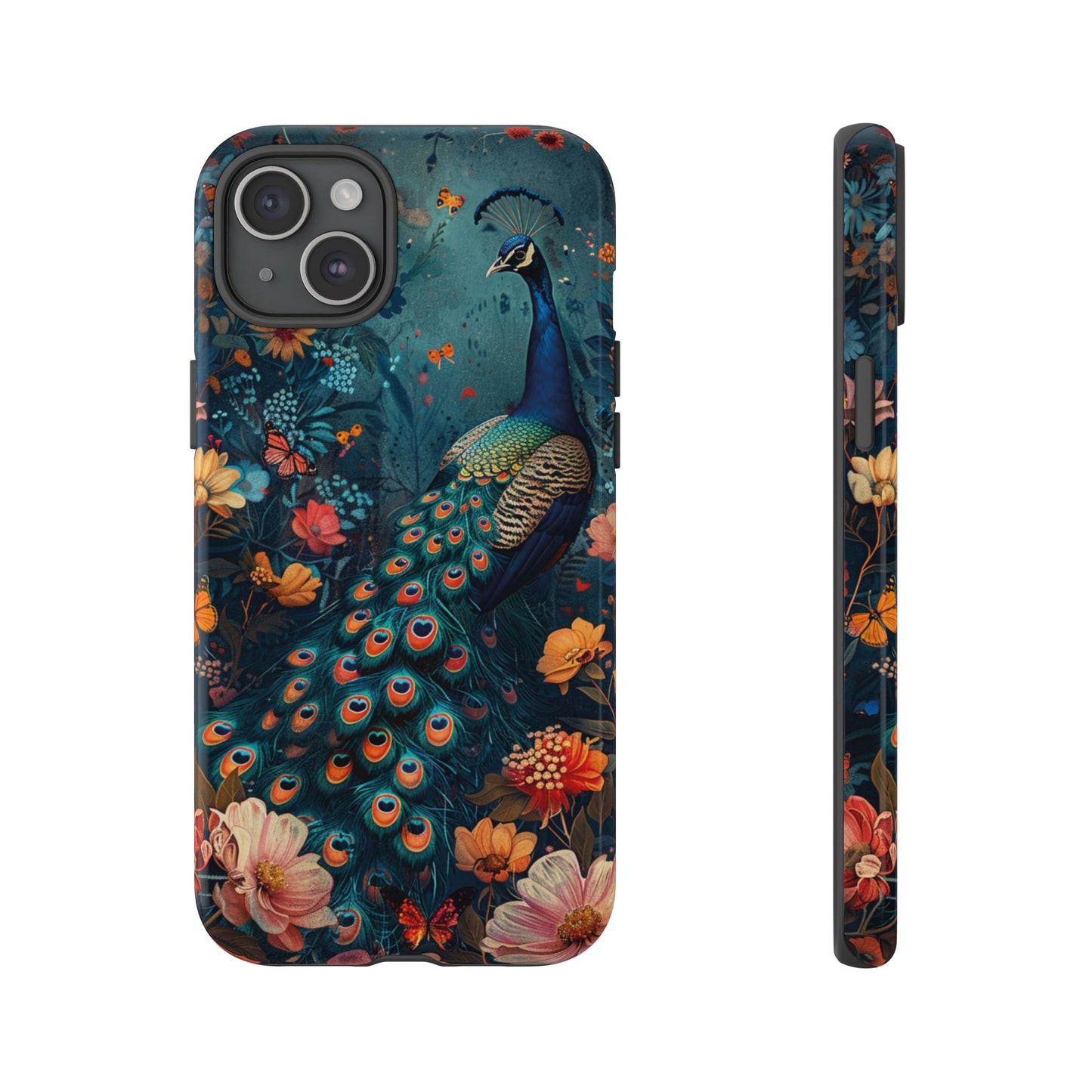 Floral Peacock Birds Phone Case – Cute & Protective Cover for iPhone, Samsung & Google Pixel