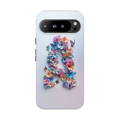 Floral Letter A Phone Case – Personalized Aesthetic Cover for iPhone, Samsung & Google Pixel