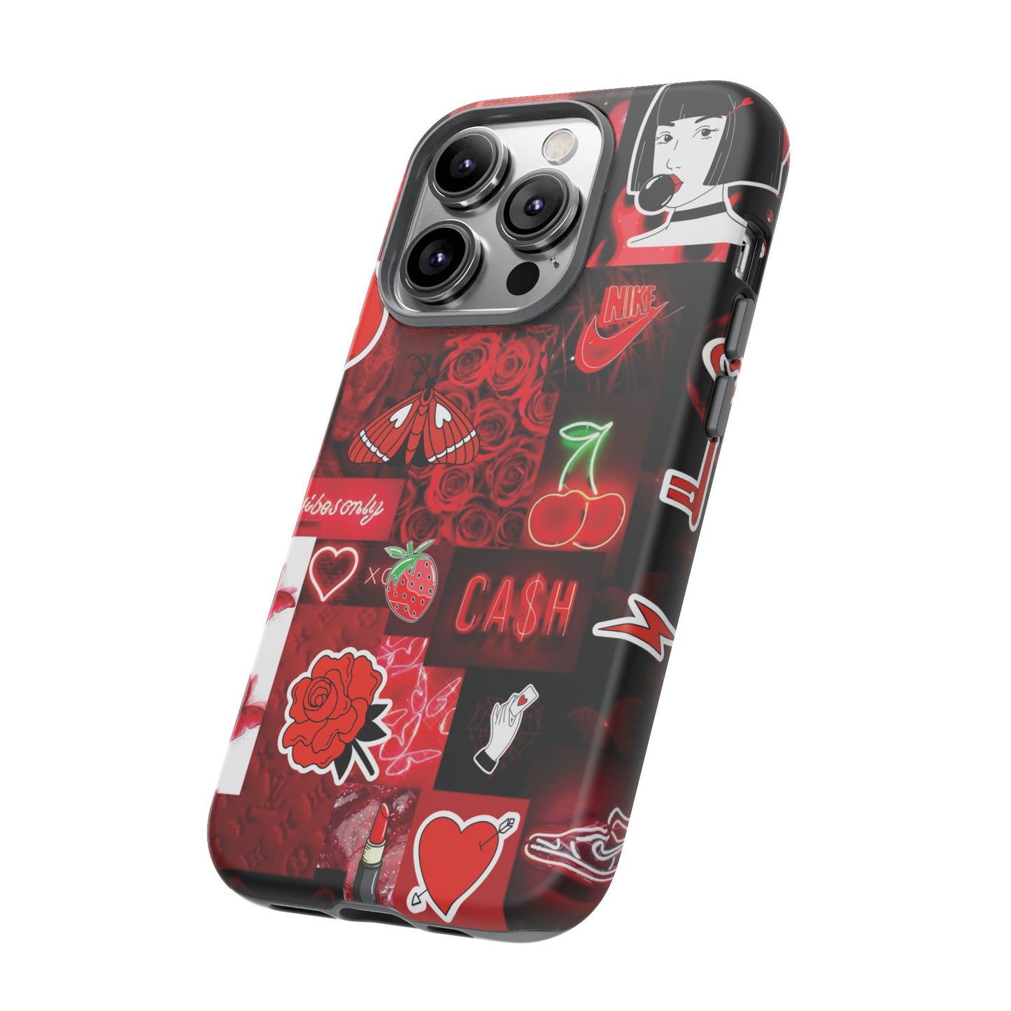 Red Pop Art Neon Vibes Phone Case