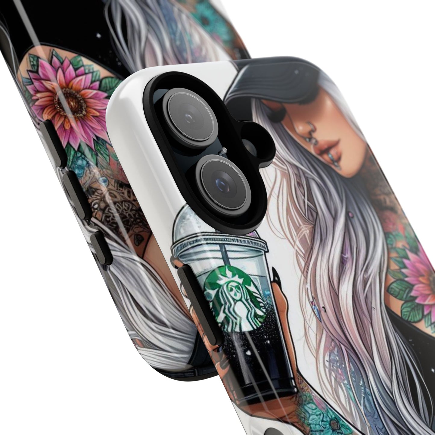 Tattooed Coffee Queen – Edgy Urban Aesthetic Mobile Cover