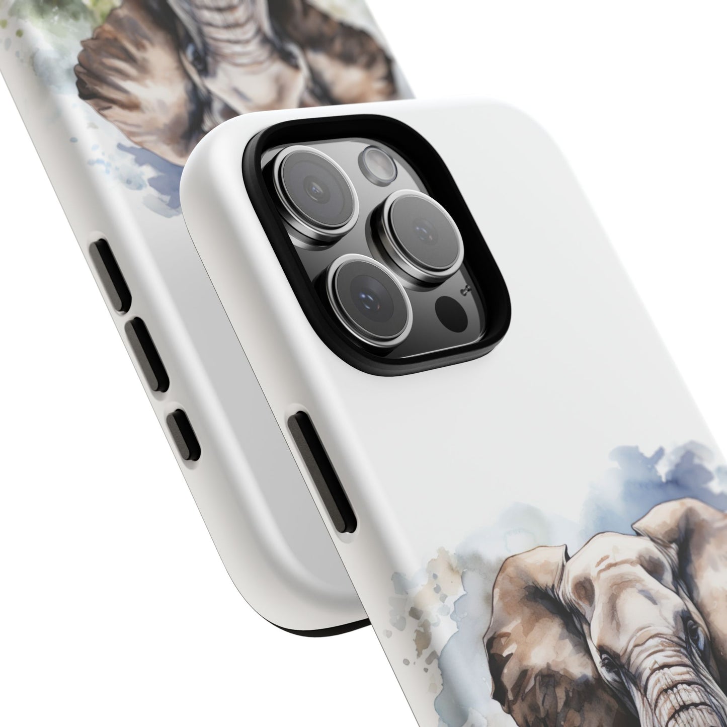 Majestic Watercolor Elephant Mobile Cover – Artistic Wildlife Design