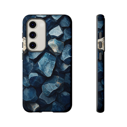 Mystic  Blue Crystals Print Phone Case for iPhone, Google Pixel, Samsung