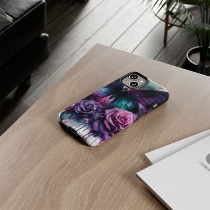 Mystic Bloom – Vibrant Butterfly & Rose Art Mobile Cover