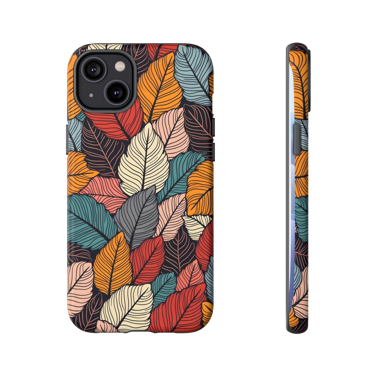 Colorful Abstract Leaves Pattern Design