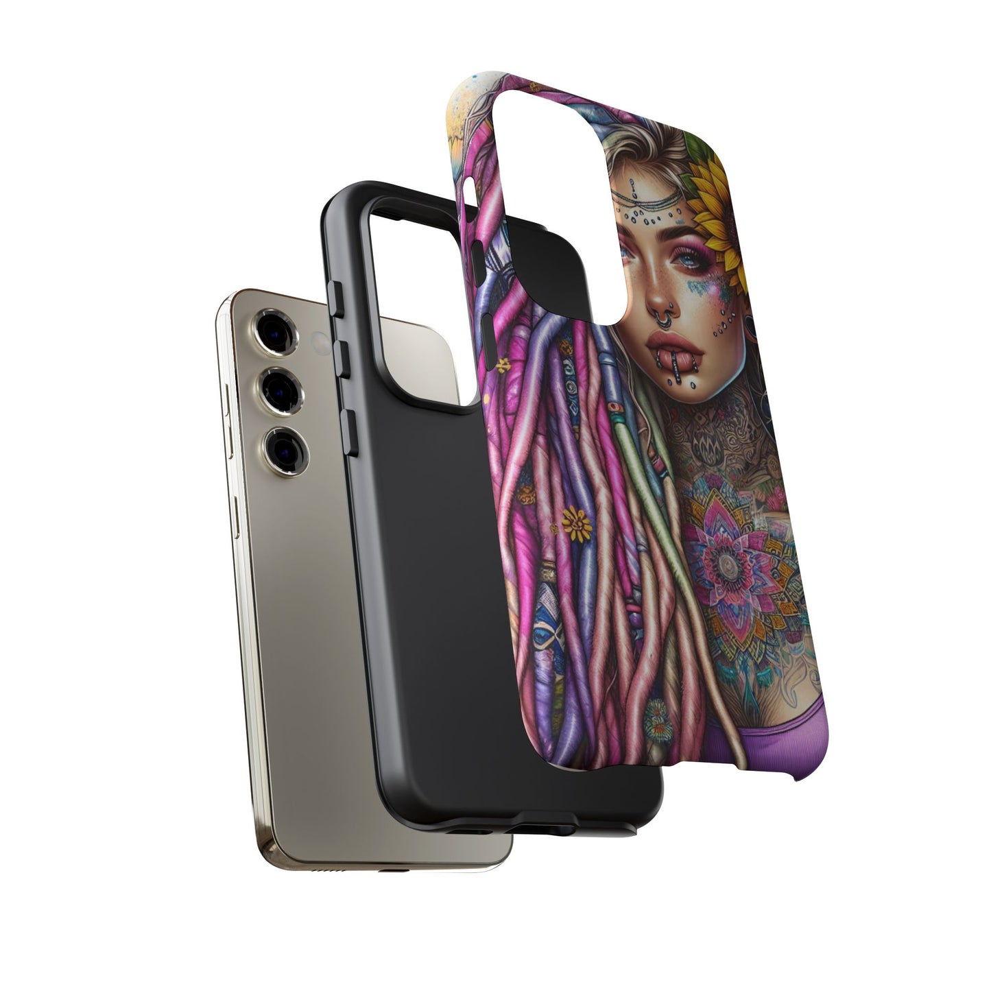 Boho Mandala Goddess – Ethereal Tattoo Art Mobile Cover