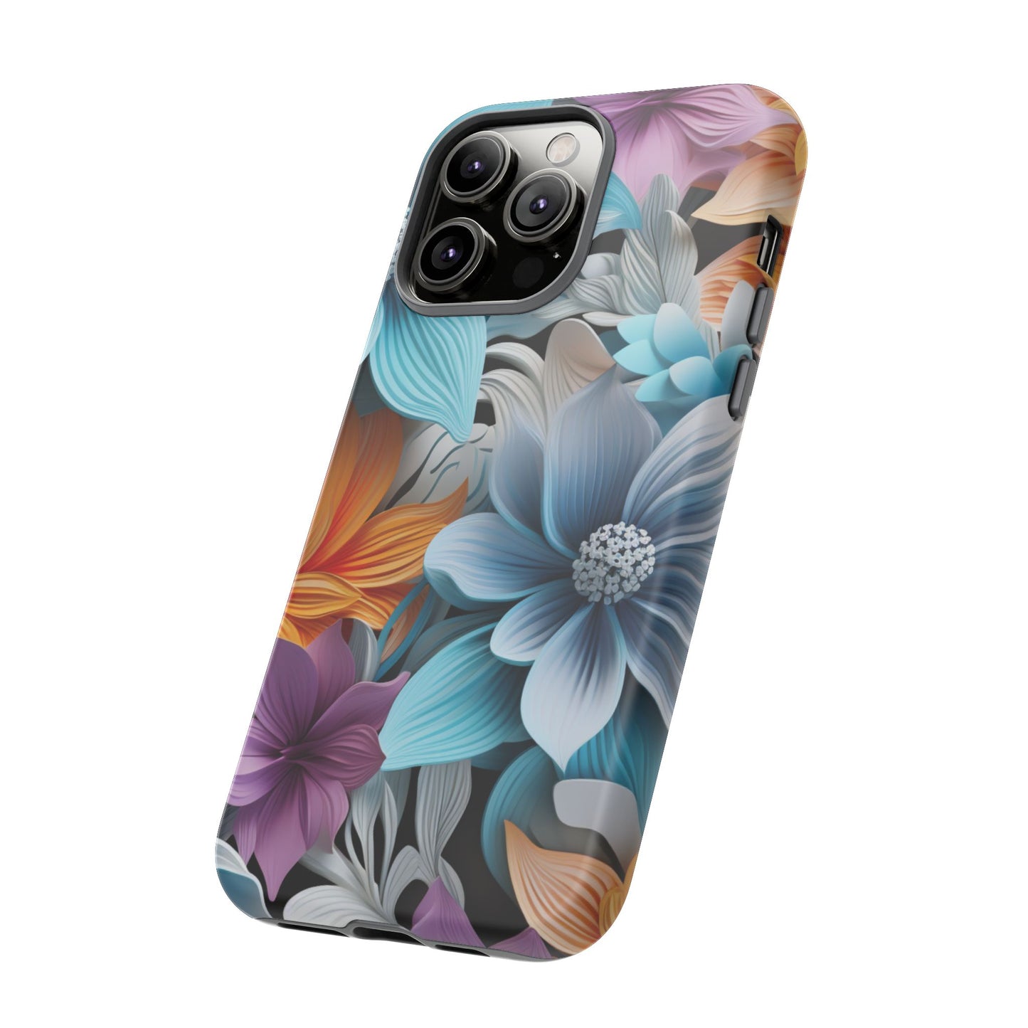 Elegant 3D Floral Bloom Mobile Case – Vivid & Artistic