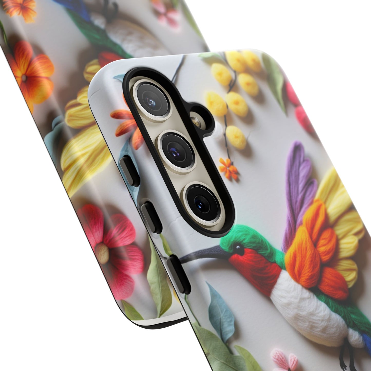 Elegant Hummingbird with Floral Mosaic Design | Nature's Artistic Vibes | iPhone 16 Pro