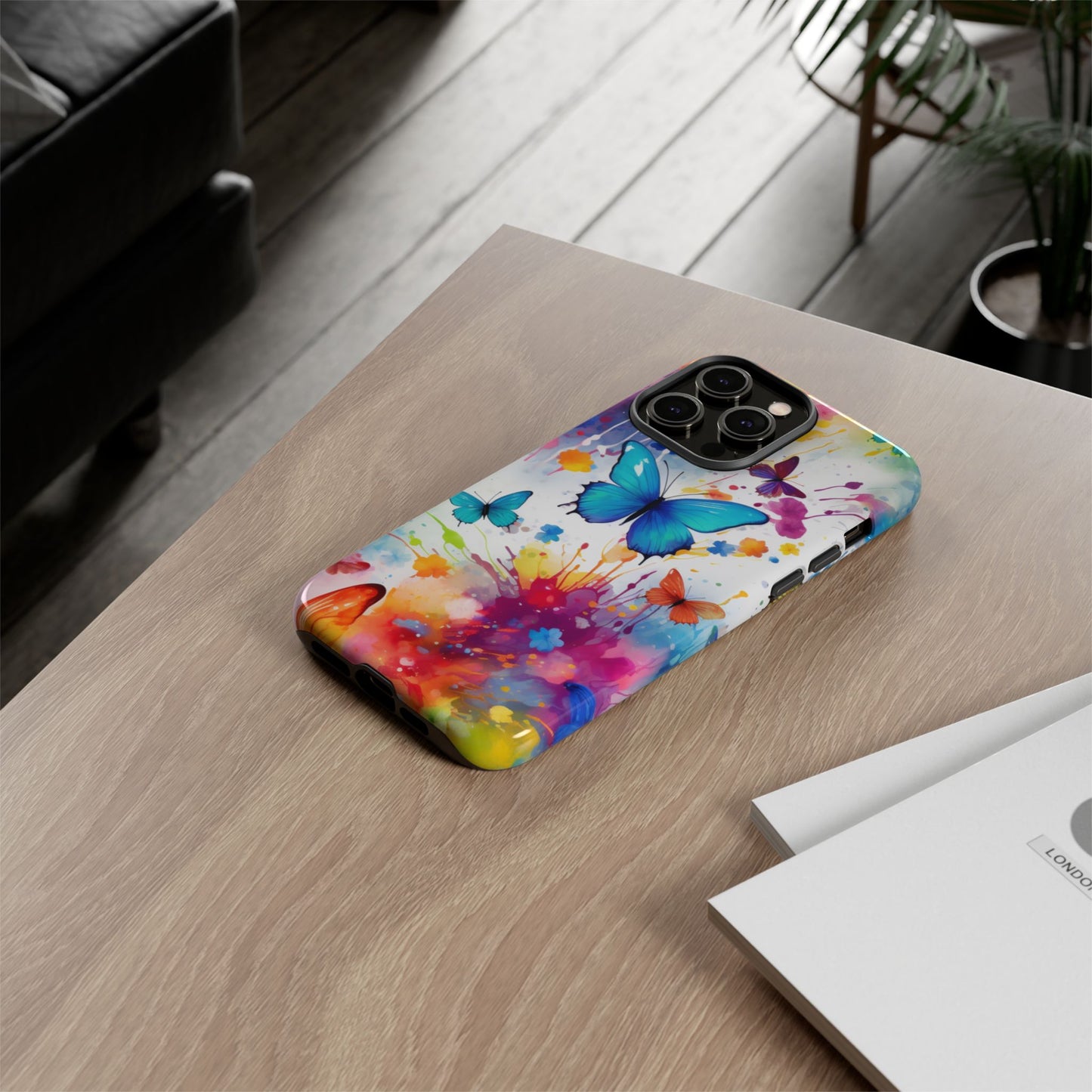 Vibrant Watercolor Butterfly Mobile Case