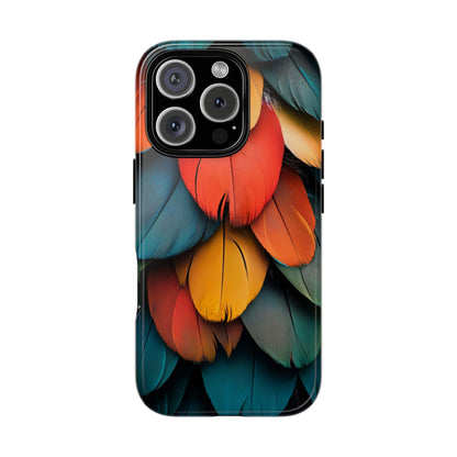 Exotic Macaw Feather Phone Case for iPhone, Samsung & Google Pixel