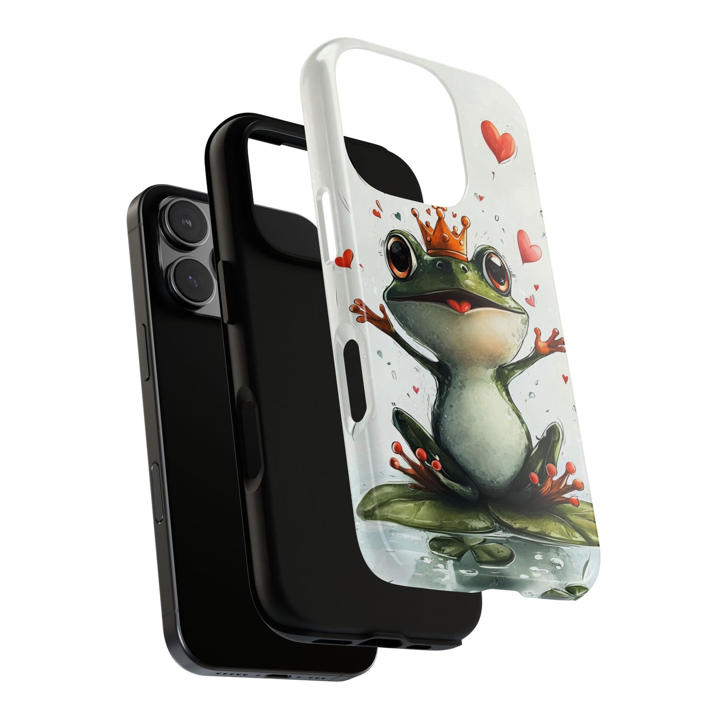 Happy Frog King Phone Case – Cute Anime Aesthetic for iPhone, Google Pixel & Samsung