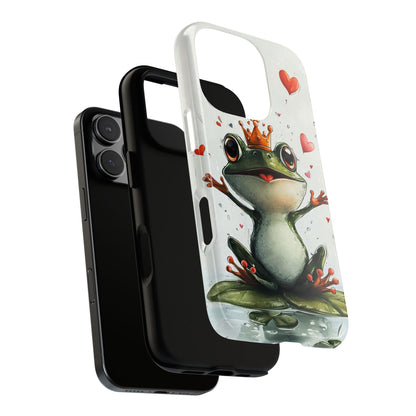 Happy Frog King Phone Case – Cute Anime Aesthetic for iPhone, Google Pixel & Samsung