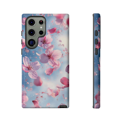 Cherry Blossom Drift Watercolor Phone Case for iPhone, google Pixel & Samsung