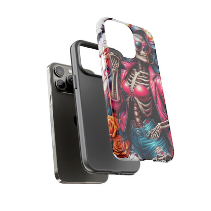 Neon Bones – Retro Skeleton & Vibrant Punk Aesthetic Mobile Cover