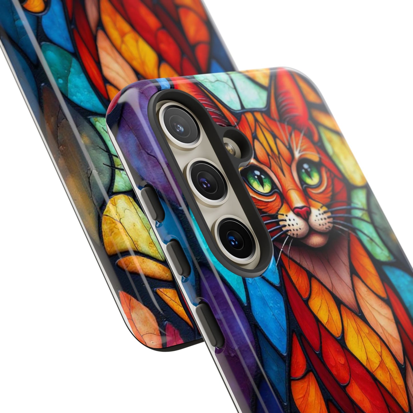Geometric Cat: Colorful Abstract Portrait