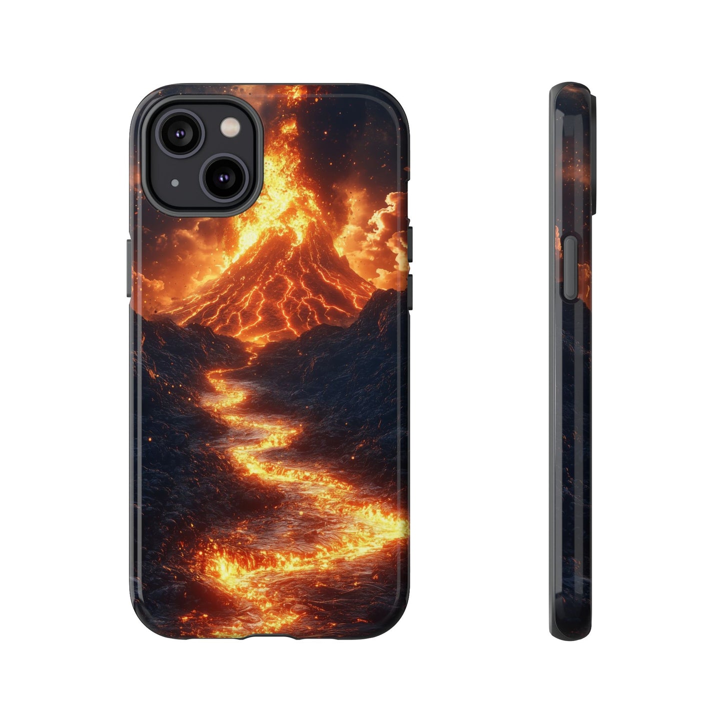 Erupting Volcano Lava Flow Phone Case for iPhone, Samsung & Pixel