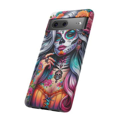 Sugar Skull Goddess – Día de los Muertos Floral Queen Mobile Cover