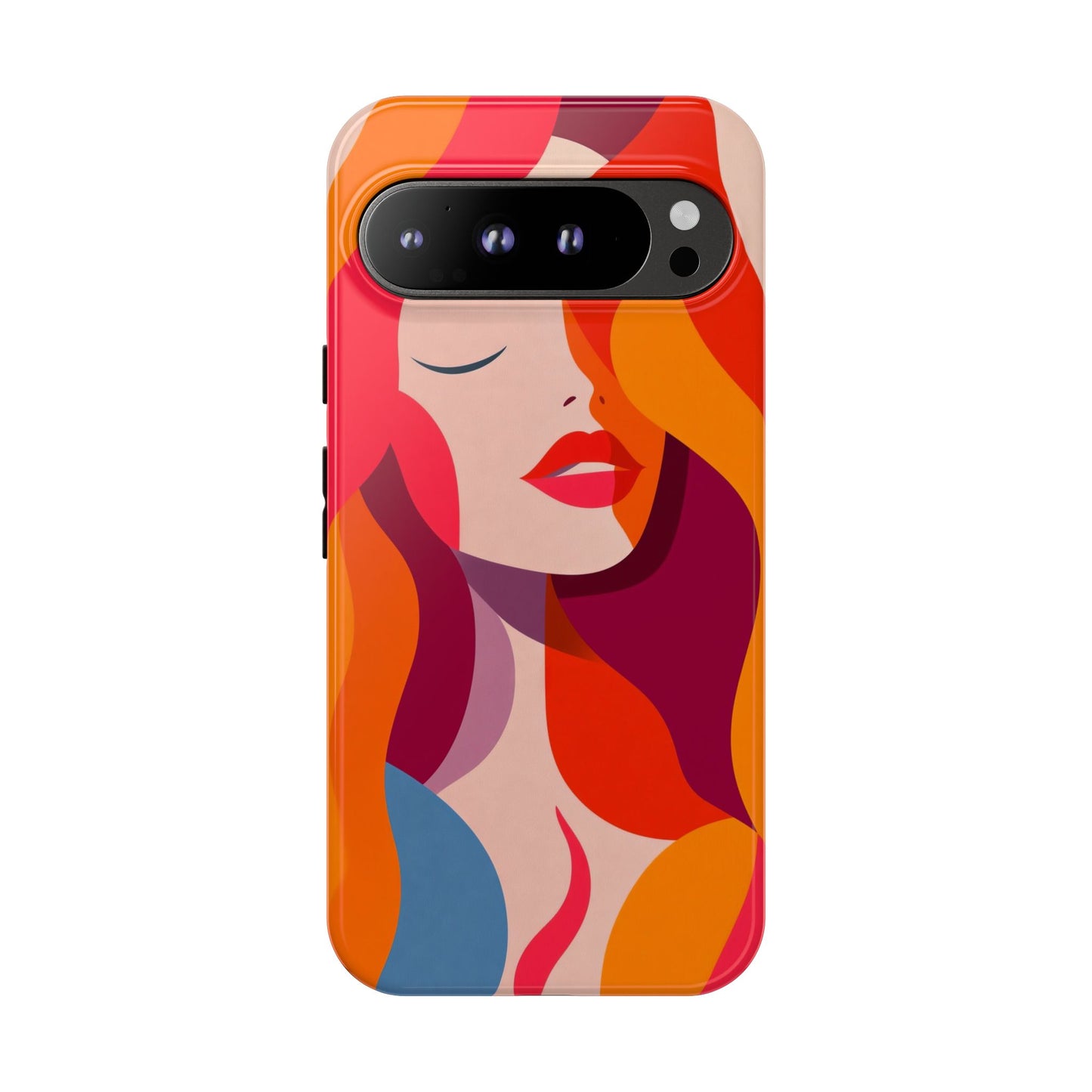 Flame Muse – Abstract Goddess Phone Case for iPhone, Samsung & Pixel