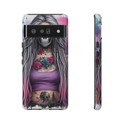 Shadow Rebel – Gothic Dreadlocks & Skull Mask Mobile Cover