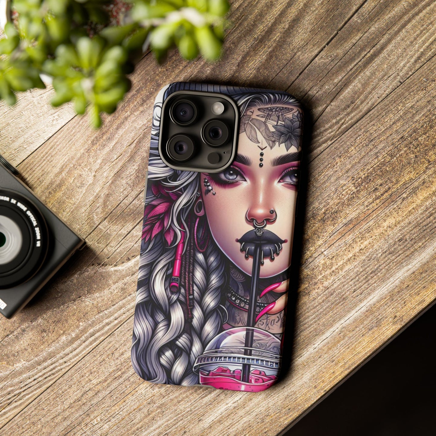 Icy Rebel – Silver Dreads & Edgy Street Chic Mobile Cover