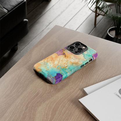 Golden Aura Abstract Watercolor Mobile Case