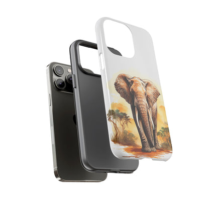 Safari Elephant Watercolor Mobile Cover – Majestic Wildlife Art