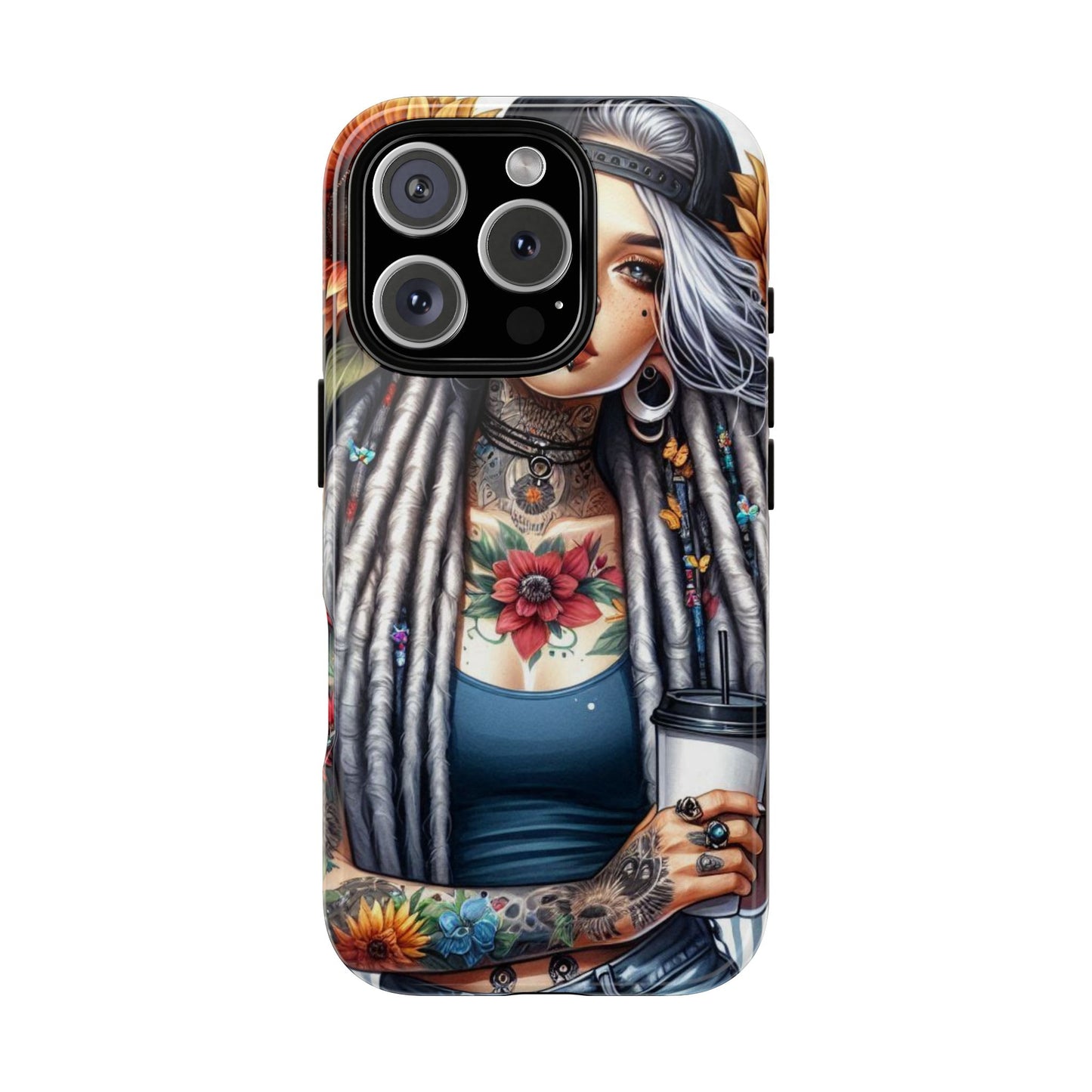 Sunflower Queen – Boho Rebel Tattoo Mobile Cover
