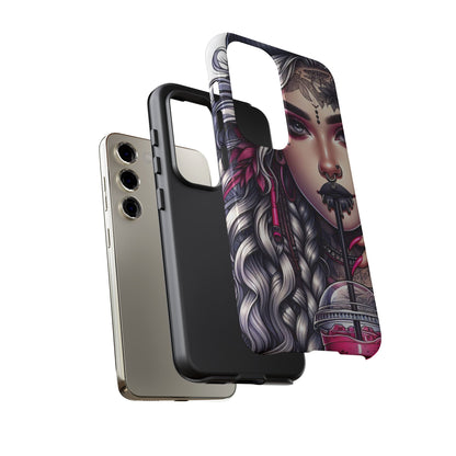 Icy Rebel – Silver Dreads & Edgy Street Chic Mobile Cover