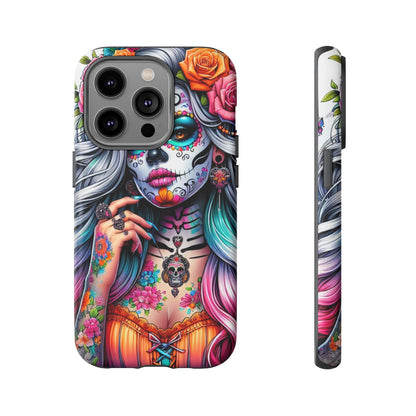 Sugar Skull Goddess – Día de los Muertos Floral Queen Mobile Cover