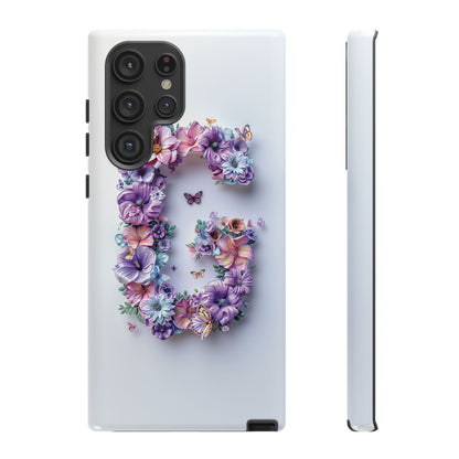 Floral Letter G Phone Case – Personalized Aesthetic Cover for iPhone, Samsung & Google Pixel