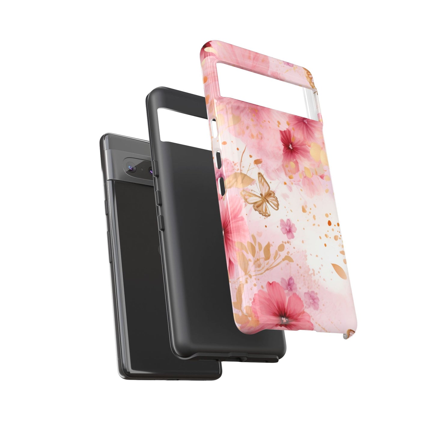 Blush Elegance Floral Mobile Case