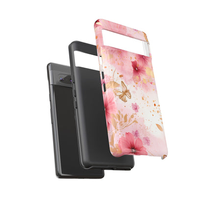 Blush Elegance Floral Mobile Case