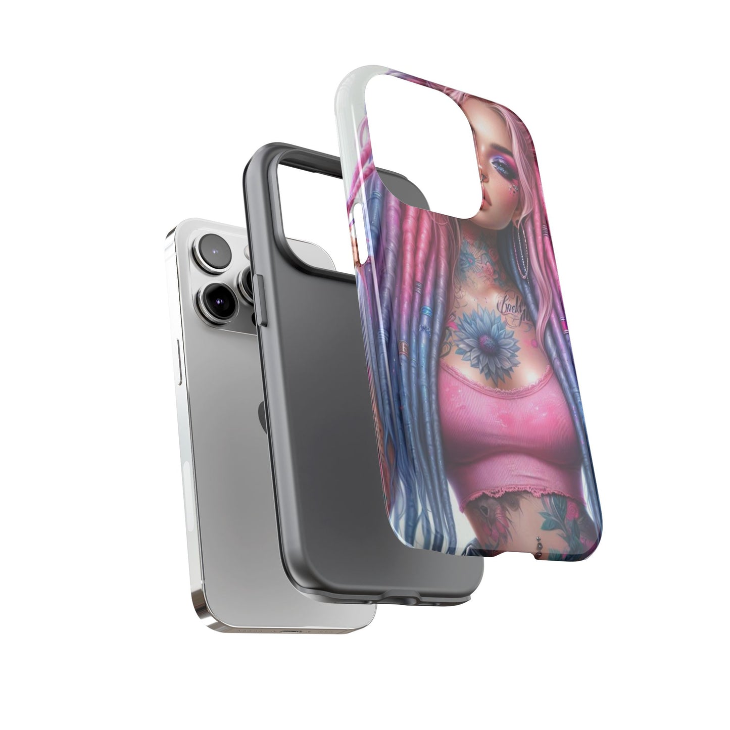 Boho Dream – Vibrant Dreadlocks & Floral Ink Mobile Cover