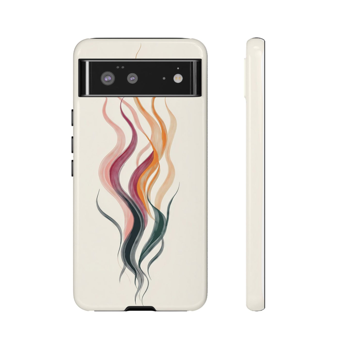 Whispering Waves – Elegant Line Art Abstract Phone Case for iPhone, Samsung & Pixel