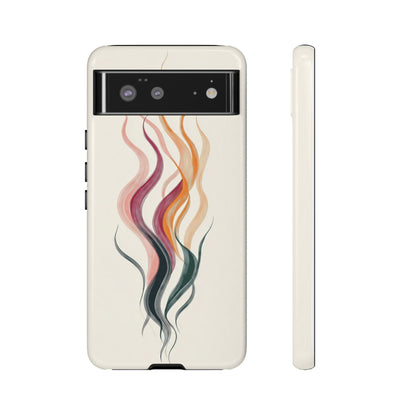 Whispering Waves – Elegant Line Art Abstract Phone Case for iPhone, Samsung & Pixel