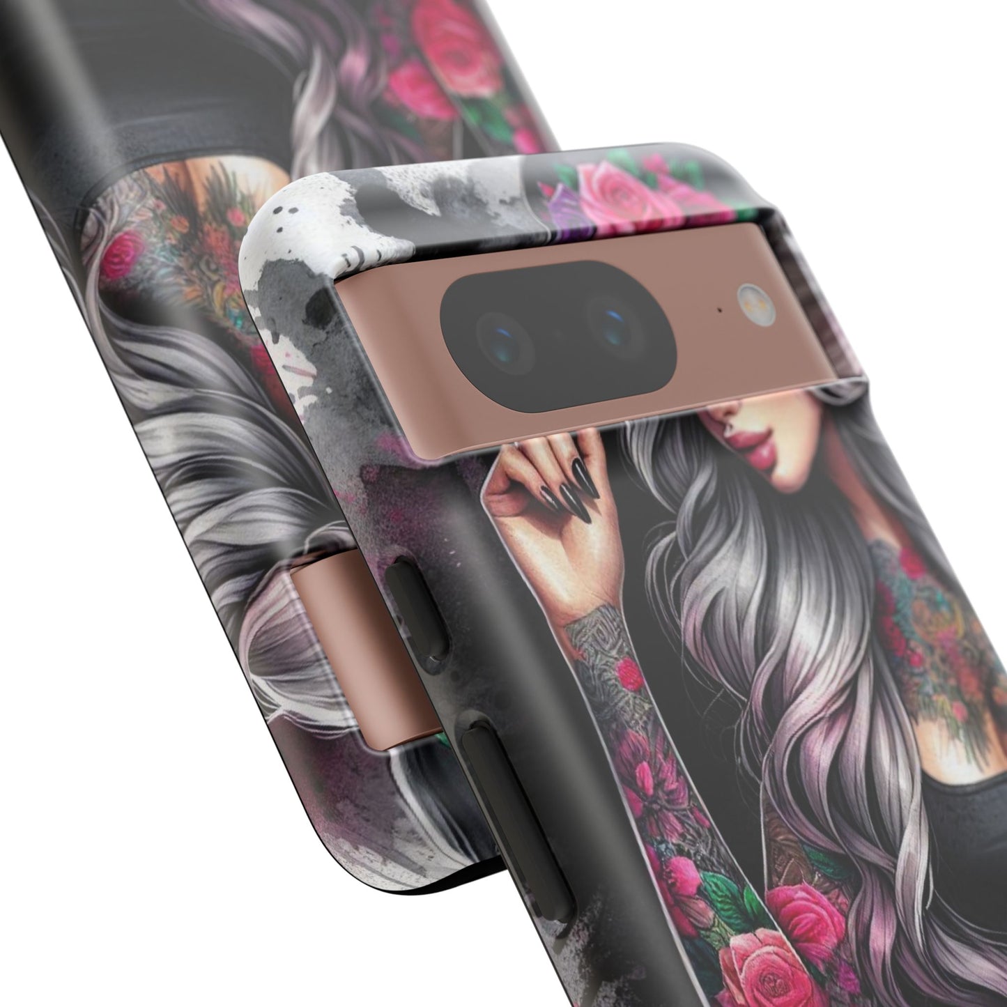 Ink & Roses – Edgy Floral Rebel Mobile Cover