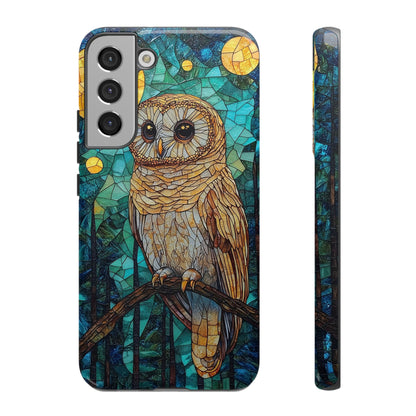 Nocturnal Wisdom – Stained Glass Owl Phone Case for iPhone, Samsung & Pixel