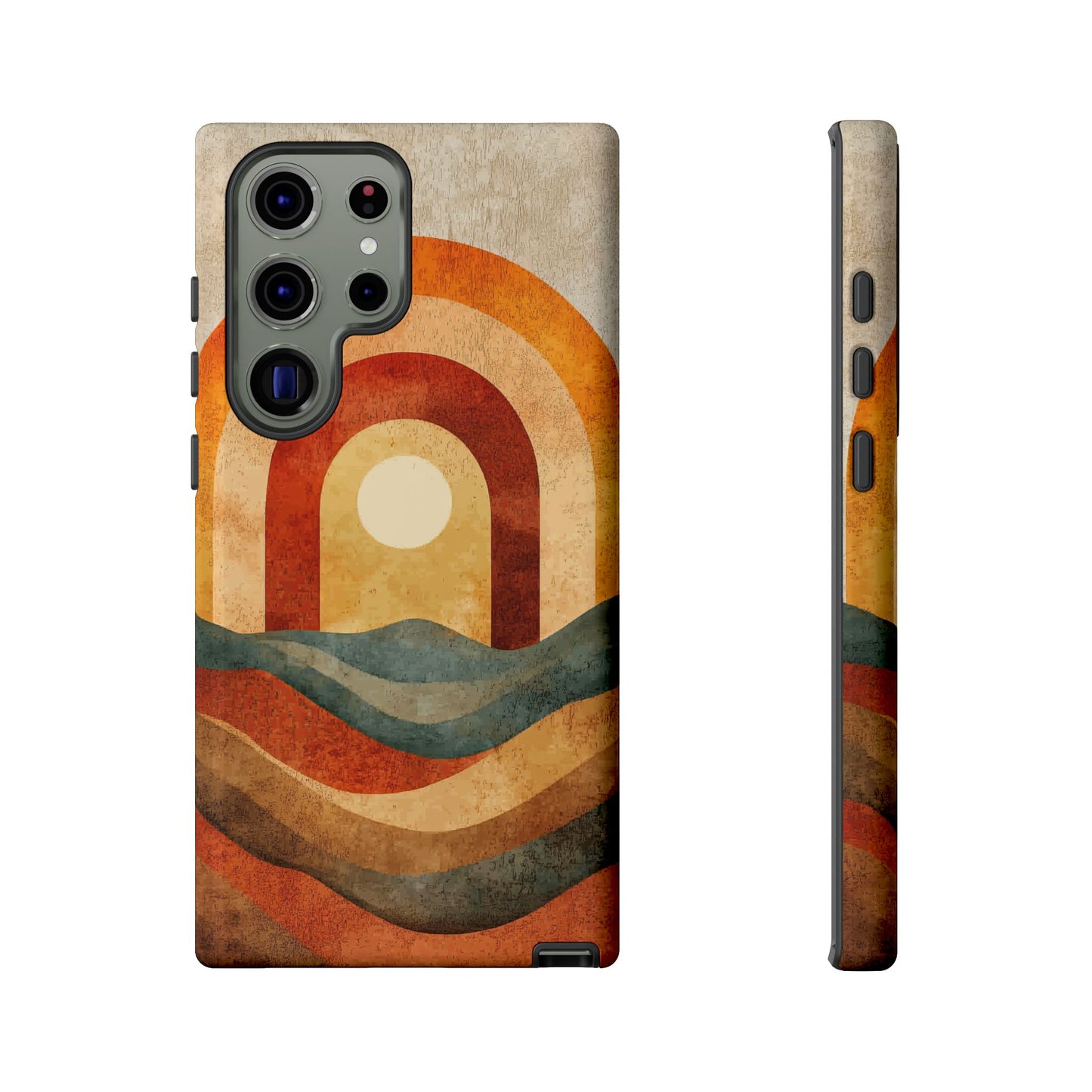 Vintage Sunset Boho Rainbow Phone Case for iPhone, Pixel & Samsung