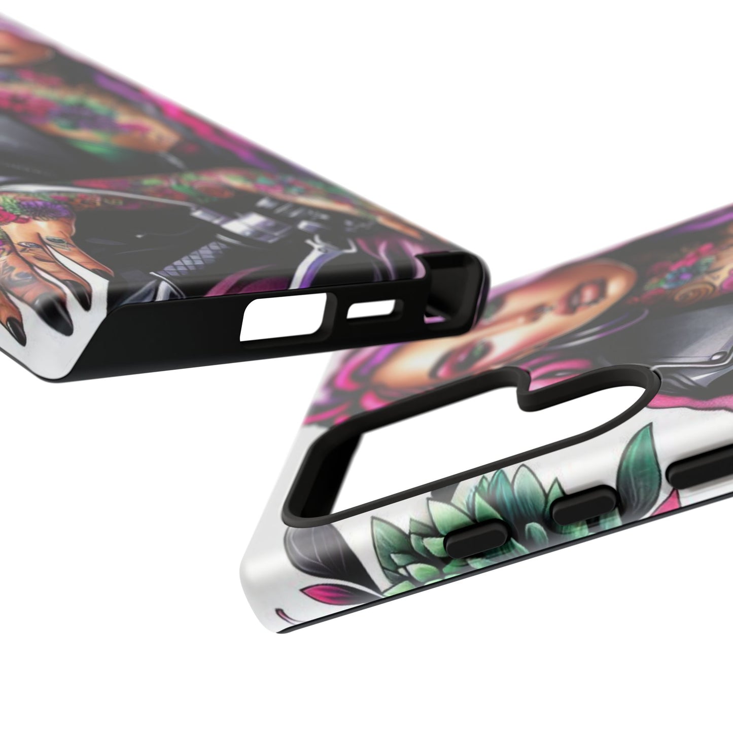 Neon Rebel – Vibrant Biker Queen Mobile Cover